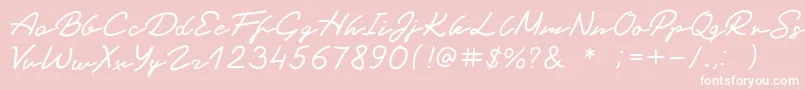 BlackTea Font – White Fonts on Pink Background
