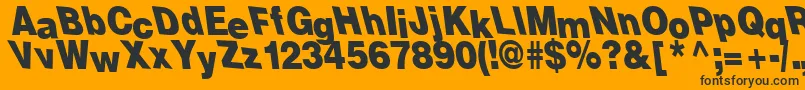 Tremor Font – Black Fonts on Orange Background