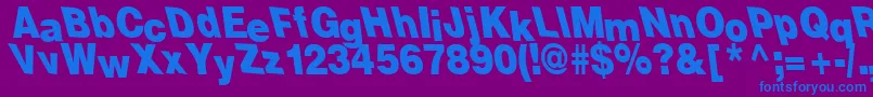 Tremor Font – Blue Fonts on Purple Background