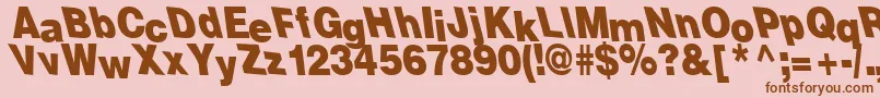 Tremor Font – Brown Fonts on Pink Background