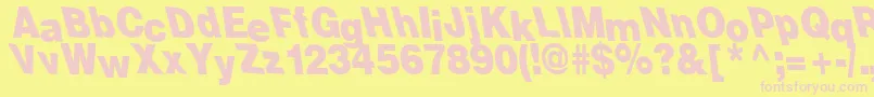 Tremor Font – Pink Fonts on Yellow Background