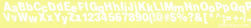 Tremor Font – White Fonts on Yellow Background