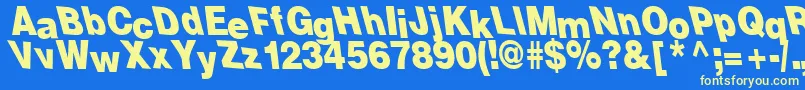 Tremor Font – Yellow Fonts on Blue Background