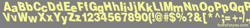 Tremor Font – Yellow Fonts on Gray Background