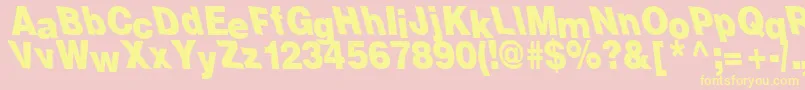 Tremor Font – Yellow Fonts on Pink Background