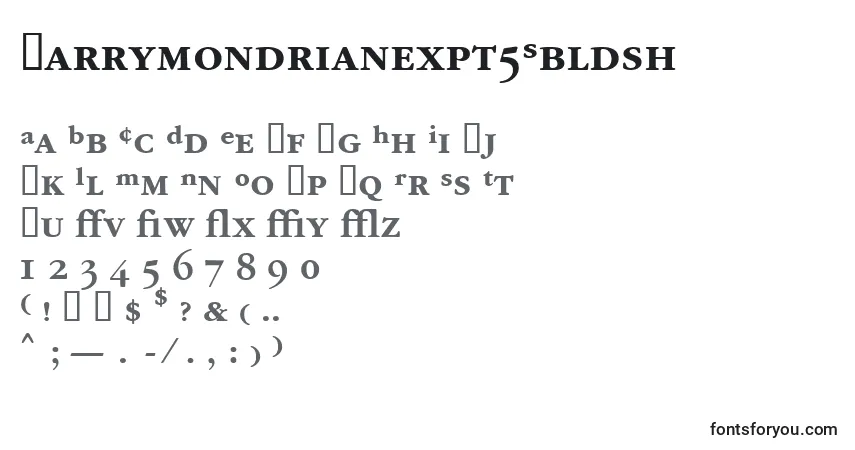Czcionka Garrymondrianexpt5Sbldsh – alfabet, cyfry, specjalne znaki