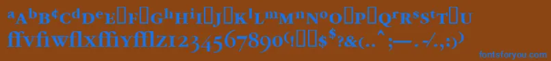 Шрифт Garrymondrianexpt5Sbldsh – синие шрифты на коричневом фоне