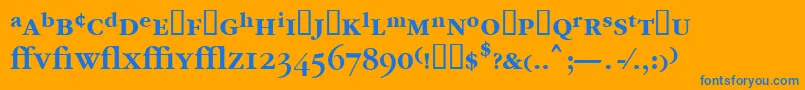 フォントGarrymondrianexpt5Sbldsh – オレンジの背景に青い文字