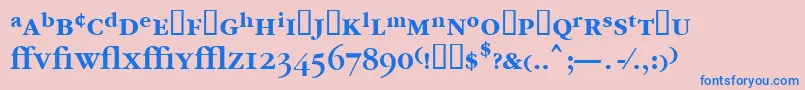 フォントGarrymondrianexpt5Sbldsh – ピンクの背景に青い文字