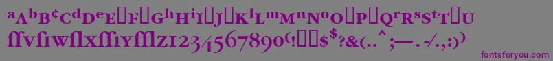 フォントGarrymondrianexpt5Sbldsh – 紫色のフォント、灰色の背景