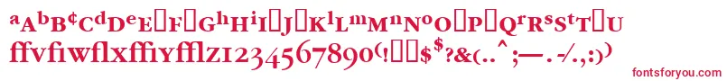 フォントGarrymondrianexpt5Sbldsh – 白い背景に赤い文字