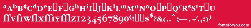 フォントGarrymondrianexpt5Sbldsh – 赤い背景に白い文字