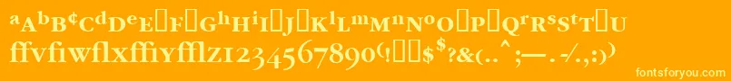 フォントGarrymondrianexpt5Sbldsh – オレンジの背景に黄色の文字