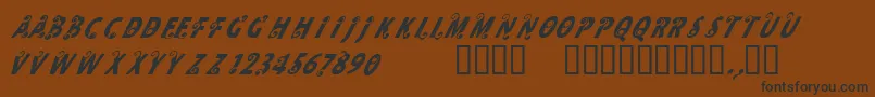 CfmilkRegular Font – Black Fonts on Brown Background