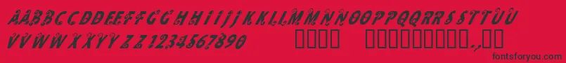 CfmilkRegular Font – Black Fonts on Red Background