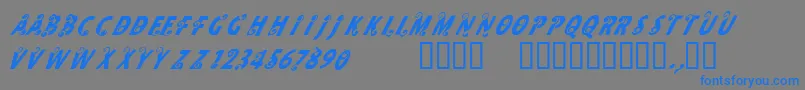 CfmilkRegular Font – Blue Fonts on Gray Background