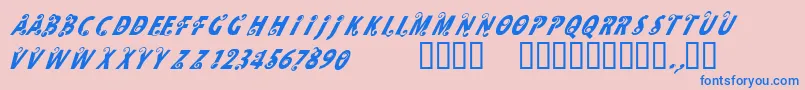 CfmilkRegular Font – Blue Fonts on Pink Background