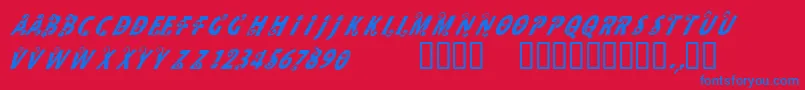 CfmilkRegular Font – Blue Fonts on Red Background