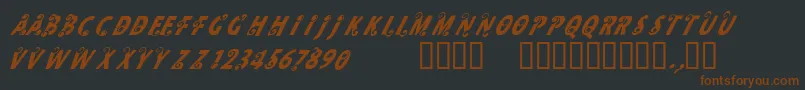 Шрифт CfmilkRegular – коричневые шрифты на чёрном фоне