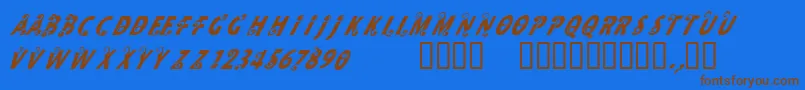CfmilkRegular Font – Brown Fonts on Blue Background
