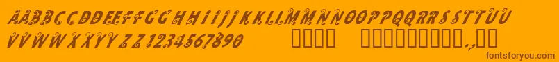 CfmilkRegular Font – Brown Fonts on Orange Background