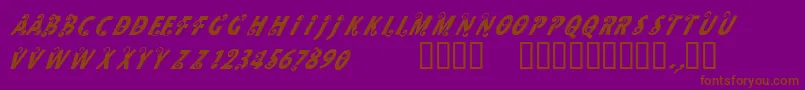 CfmilkRegular Font – Brown Fonts on Purple Background