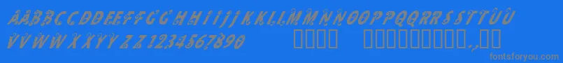 CfmilkRegular-Schriftart – Graue Schriften auf blauem Hintergrund