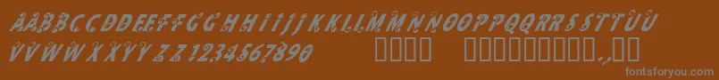 CfmilkRegular Font – Gray Fonts on Brown Background