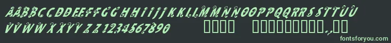 CfmilkRegular Font – Green Fonts on Black Background