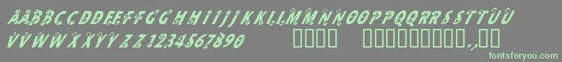 CfmilkRegular Font – Green Fonts on Gray Background