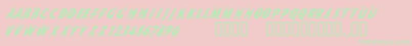 CfmilkRegular Font – Green Fonts on Pink Background