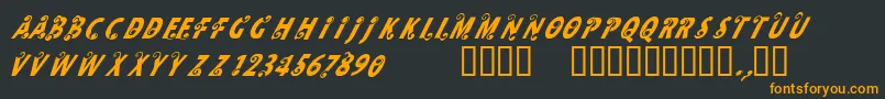 CfmilkRegular Font – Orange Fonts on Black Background
