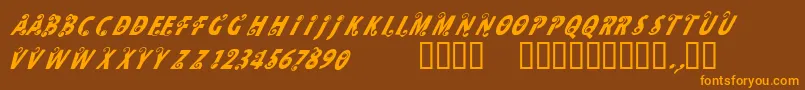 CfmilkRegular Font – Orange Fonts on Brown Background