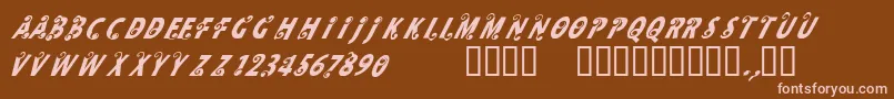 Police CfmilkRegular – polices roses sur fond brun
