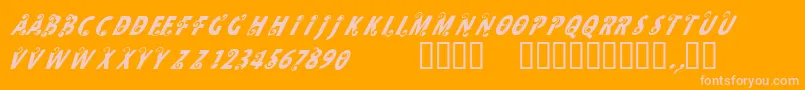 CfmilkRegular Font – Pink Fonts on Orange Background