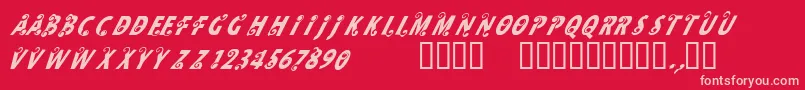 CfmilkRegular Font – Pink Fonts on Red Background