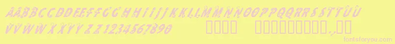 CfmilkRegular Font – Pink Fonts on Yellow Background