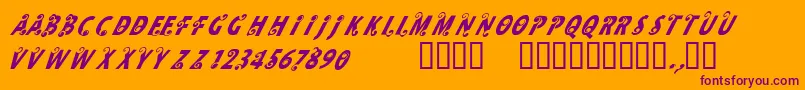CfmilkRegular Font – Purple Fonts on Orange Background