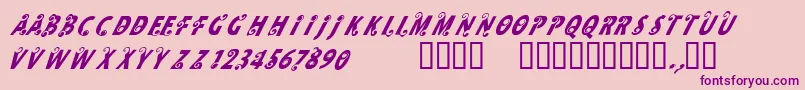 Шрифт CfmilkRegular – фиолетовые шрифты на розовом фоне