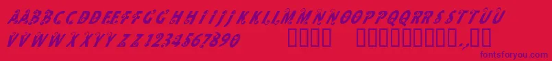 CfmilkRegular Font – Purple Fonts on Red Background