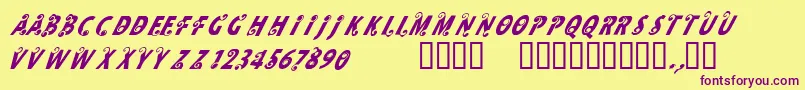 fuente CfmilkRegular – Fuentes Moradas Sobre Fondo Amarillo