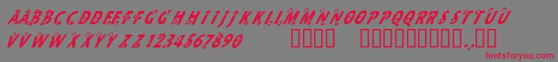 CfmilkRegular Font – Red Fonts on Gray Background