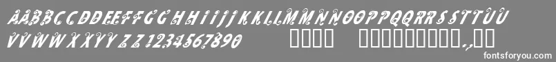 CfmilkRegular-Schriftart – Weiße Schriften auf grauem Hintergrund