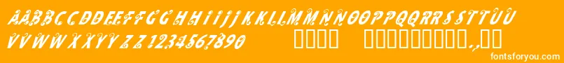 CfmilkRegular Font – White Fonts on Orange Background