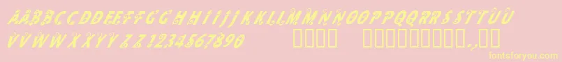 CfmilkRegular Font – Yellow Fonts on Pink Background