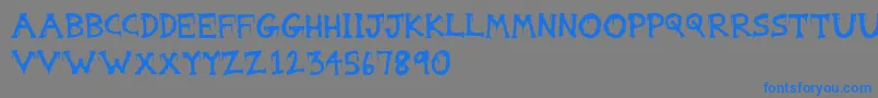 Gorestep Font – Blue Fonts on Gray Background