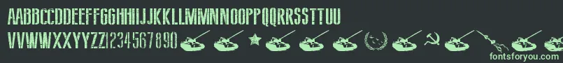 SovietStyle Font – Green Fonts on Black Background