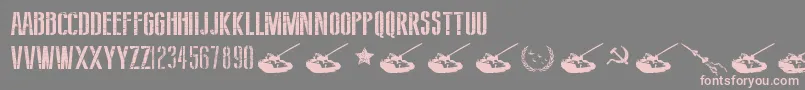 SovietStyle-fontti – vaaleanpunaiset fontit harmaalla taustalla