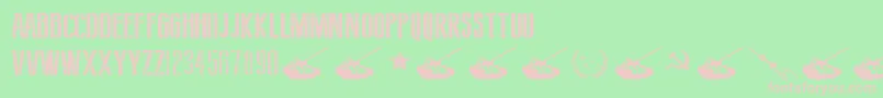 SovietStyle Font – Pink Fonts on Green Background