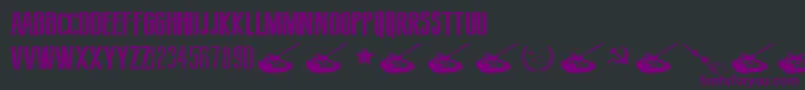 SovietStyle Font – Purple Fonts on Black Background